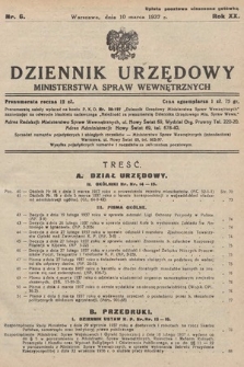 Dziennik Urzędowy Ministerstwa Spraw Wewnętrznych. 1937, nr 6