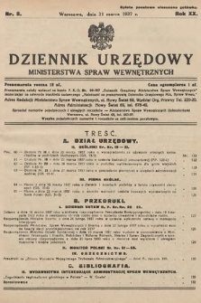 Dziennik Urzędowy Ministerstwa Spraw Wewnętrznych. 1937, nr 8