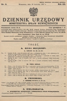 Dziennik Urzędowy Ministerstwa Spraw Wewnętrznych. 1937, nr 11