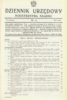 Dziennik Urzędowy Ministerstwa Skarbu. 1934, nr 11