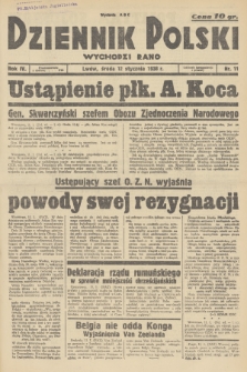 Dziennik Polski : wychodzi rano. R.4, 1938, nr 11