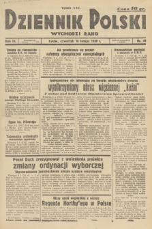 Dziennik Polski : wychodzi rano. R.4, 1938, nr 40