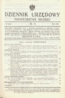 Dziennik Urzędowy Ministerstwa Skarbu. 1934, nr 15