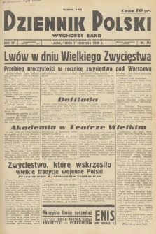 Dziennik Polski : wychodzi rano. R.4, 1938, nr 225