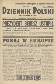 Dziennik Polski : wychodzi rano. R.4, 1938, nr 276