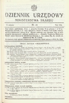 Dziennik Urzędowy Ministerstwa Skarbu. 1934, nr 24