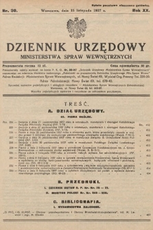 Dziennik Urzędowy Ministerstwa Spraw Wewnętrznych. 1937, nr 30