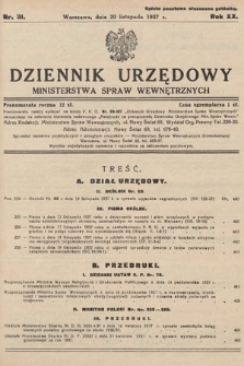 Dziennik Urzędowy Ministerstwa Spraw Wewnętrznych. 1937, nr 31
