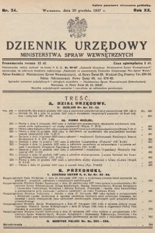 Dziennik Urzędowy Ministerstwa Spraw Wewnętrznych. 1937, nr 34