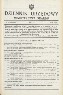 Dziennik Urzędowy Ministerstwa Skarbu. 1934, nr 28