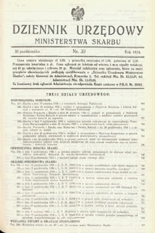 Dziennik Urzędowy Ministerstwa Skarbu. 1934, nr 30