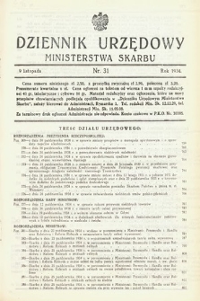 Dziennik Urzędowy Ministerstwa Skarbu. 1934, nr 31