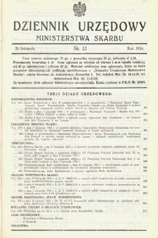 Dziennik Urzędowy Ministerstwa Skarbu. 1934, nr 32