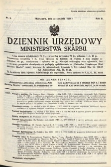 Dziennik Urzędowy Ministerstwa Skarbu. 1929, nr 2