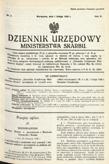 Dziennik Urzędowy Ministerstwa Skarbu. 1929, nr 3