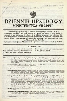 Dziennik Urzędowy Ministerstwa Skarbu. 1929, nr 4