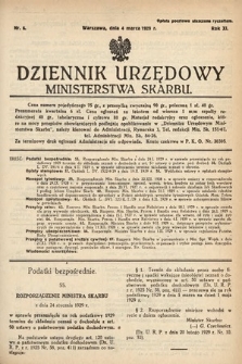 Dziennik Urzędowy Ministerstwa Skarbu. 1929, nr 6