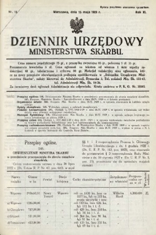 Dziennik Urzędowy Ministerstwa Skarbu. 1929, nr 13