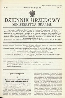 Dziennik Urzędowy Ministerstwa Skarbu. 1929, nr 18