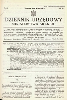 Dziennik Urzędowy Ministerstwa Skarbu. 1929, nr 19