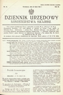 Dziennik Urzędowy Ministerstwa Skarbu. 1929, nr 20
