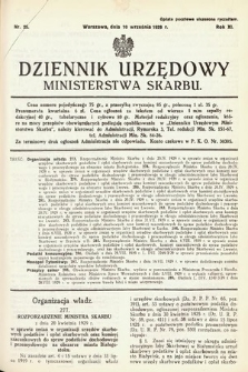 Dziennik Urzędowy Ministerstwa Skarbu. 1929, nr 25