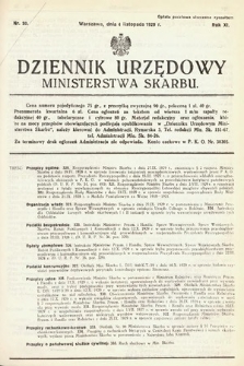 Dziennik Urzędowy Ministerstwa Skarbu. 1929, nr 30