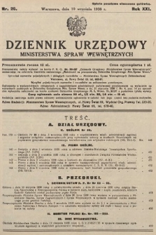 Dziennik Urzędowy Ministerstwa Spraw Wewnętrznych. 1938, nr 26