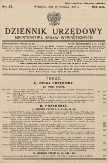 Dziennik Urzędowy Ministerstwa Spraw Wewnętrznych. 1938, nr 28