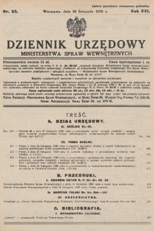 Dziennik Urzędowy Ministerstwa Spraw Wewnętrznych. 1938, nr 35