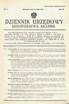 Dziennik Urzędowy Ministerstwa Skarbu. 1930, nr 5