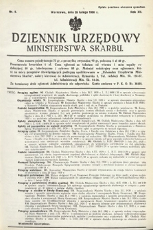 Dziennik Urzędowy Ministerstwa Skarbu. 1930, nr 6