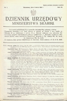 Dziennik Urzędowy Ministerstwa Skarbu. 1930, nr 7