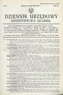 Dziennik Urzędowy Ministerstwa Skarbu. 1930, nr 9