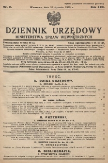 Dziennik Urzędowy Ministerstwa Spraw Wewnętrznych. 1939, nr 2