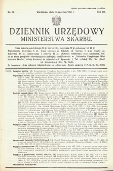 Dziennik Urzędowy Ministerstwa Skarbu. 1930, nr 12