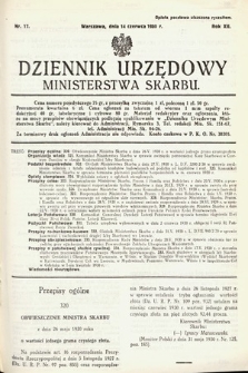 Dziennik Urzędowy Ministerstwa Skarbu. 1930, nr 17
