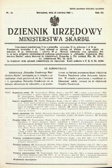 Dziennik Urzędowy Ministerstwa Skarbu. 1930, nr 18