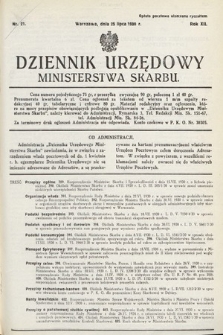 Dziennik Urzędowy Ministerstwa Skarbu. 1930, nr 21