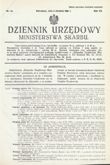 Dziennik Urzędowy Ministerstwa Skarbu. 1930, nr 22