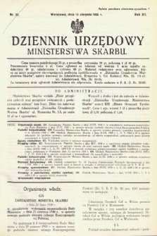 Dziennik Urzędowy Ministerstwa Skarbu. 1930, nr 23