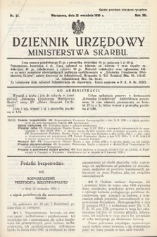 Dziennik Urzędowy Ministerstwa Skarbu. 1930, nr 27