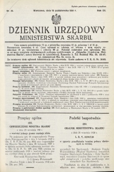 Dziennik Urzędowy Ministerstwa Skarbu. 1930, nr 29
