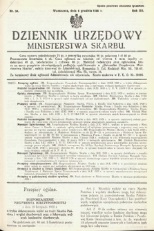 Dziennik Urzędowy Ministerstwa Skarbu. 1930, nr 34