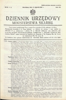 Dziennik Urzędowy Ministerstwa Skarbu. 1931, nr 1-2