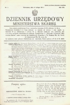 Dziennik Urzędowy Ministerstwa Skarbu. 1931, nr 4