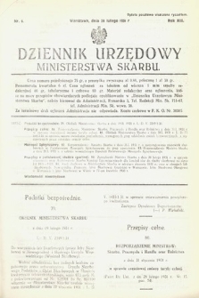 Dziennik Urzędowy Ministerstwa Skarbu. 1931, nr 6