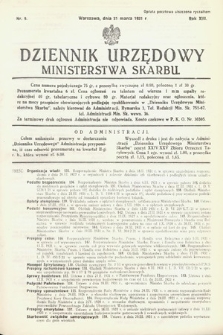 Dziennik Urzędowy Ministerstwa Skarbu. 1931, nr 9
