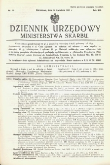 Dziennik Urzędowy Ministerstwa Skarbu. 1931, nr 10