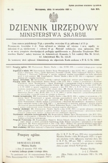 Dziennik Urzędowy Ministerstwa Skarbu. 1931, nr 25